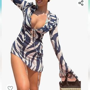 💰3/$30Zebra Sheer Dress
